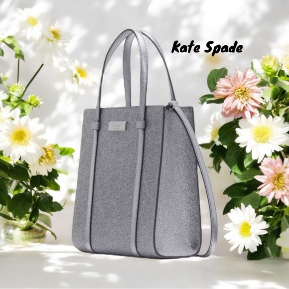 Kate Spade NWT mini tote crossbody bag glitter sparkling Kenzie Candied flower - Picture 1 of 6
